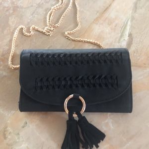 Black Swede Wallet on a Chain from Anthropologie